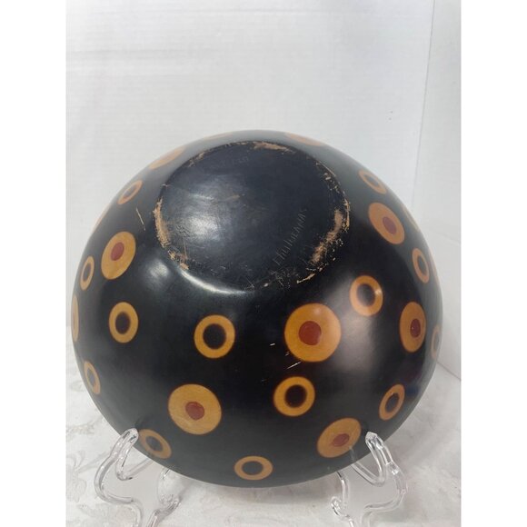 Peruvian Genaro Paz Eastilid Potter Designer Salad Bowl Signed by Artist - Picture 6 of 10